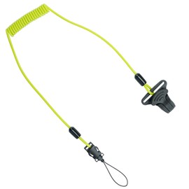 MELOTOUGH Coiled Lanyard,Hard Hat Lanyard with Clamp End,Hard Hat Tether,No Snag Design for Tools,Small Valuables,Weight Capacity 2lbs (Green),1Pcs