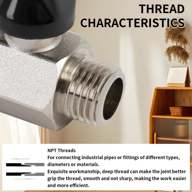 ChillWaves Brass Mini Ball Valve, Shut Off Switch Ball Valve