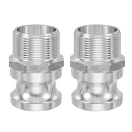 PATIKIL 2 Pack 1.5" Aluminum Cam Lock Fittings - Male Adapter x Female NPT Thread, Quick Disconnect Coupling Cam Lock Hose Fitting, Corrosion Resistant (Part F Cam Groove Type)