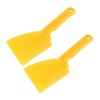 2pcs Yellow Plastic Honey Spatula,Honey Uncapping Tank Bee Scratcher,Honey Scraping