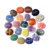 6PCS Worry Stones with Engraved Word, Natural Gemstone Thumb Stones