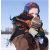 Gudessly Bufanda tradicional para mujer, chal con borlas, flecos, cuello,