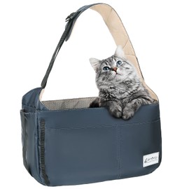 WILDEDEN Comfort Light Slings Travel Shoulder Bag,Pet Dog Cat Carrier for Small Animals(Blue)