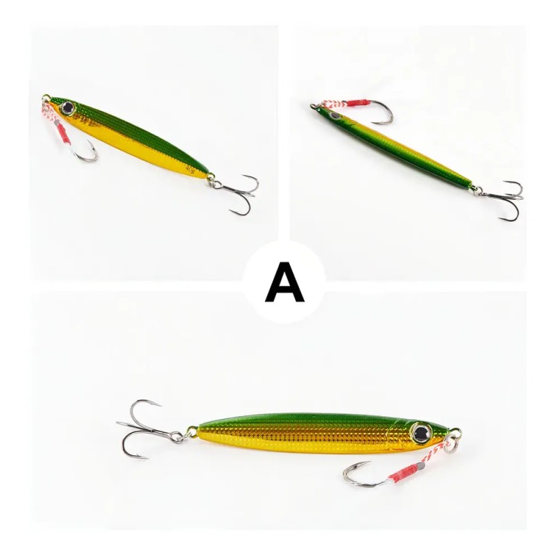 5pcs Jig 40g Señuelos Para Pescar Grante Lance Largo Mar
