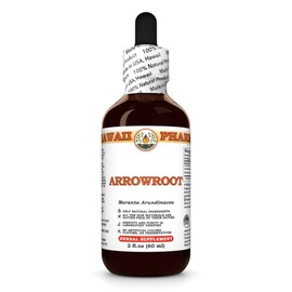 Arrowroot (Maranta Arundinacea) Dry Powdered Root Tincture, Made in Hawaii, All Natural, Vegan, Pure Liquid Extract - 2 fl.oz