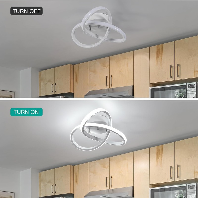 LED Ceiling Light, White, 30 W, 3300 lm, LED Ceiling