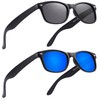 LOVIVY 2 Pack Reader Sunglasses for Men Women Classic Rectangle