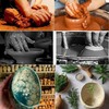 Ceramic Herb Stripper Bowl and Pill Crusher Set, Small Handmade,