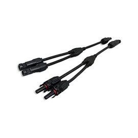 ZONADAH A pair of Y-branch splitter cables, 1 male to 2 female (M/2F) and 1 female to 2 male (F/2M) solar panel cable, PV system cable and assembly solar panel cable splitter connector