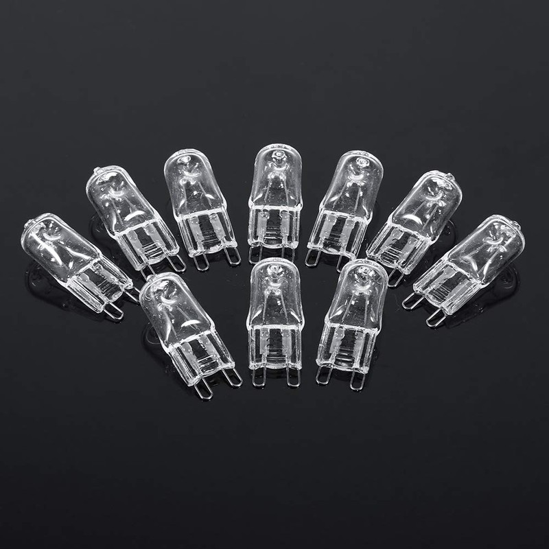 Fafeicy Home Lamp Bulb, 10Pcs G9 Base Halogen Light Bulb