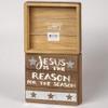 Primitives By Kathy Slat Box Sign, Jesus is The Reason