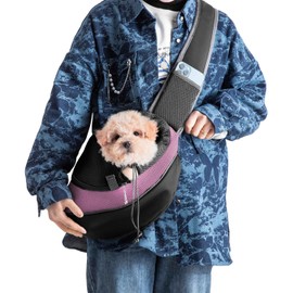 DOXLIO Cangurera para Perro, Mochila para Perro, Malla Transpirable de Doble Cara. Mochila para Perro Chico, Adecuada para Perros Pequeños Viajes al Aire Librepara Perro Pequeño (Rosa)