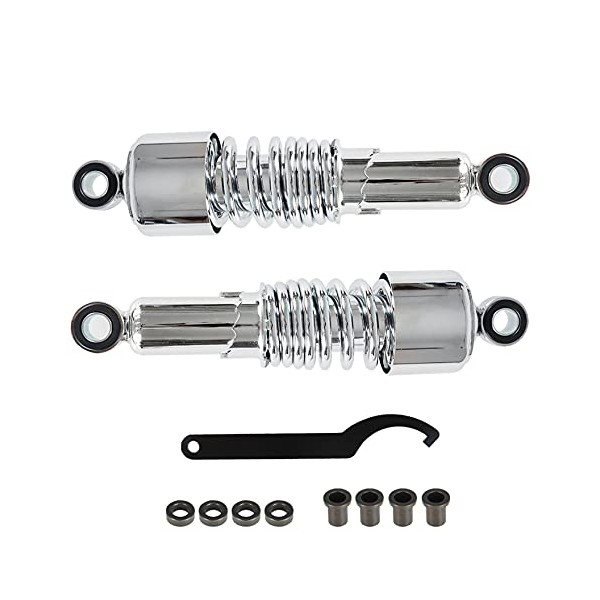 waltyotur 10.5 Motorcycle Rear Shocks Absorbers Round Hole Replacement for