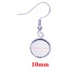 Shapenty Stainless Steel Earring Wire Fish Hook Blank Cabochon Bezel