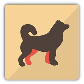 Zirni Husky Dog Silhouette Animal Sticker Decal Design