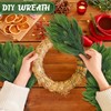 8PCS Christmas Norfolk Pine Branches with 4PCS Pine Cones Branches,18.5in