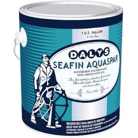 Daly's SeaFin AquaSpar Waterborne Polyurethane Clear Spar Varnish, Satin, 1 Pint