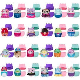 Squishmallows Squishville - Paquete de 3 cápsulas de la serie 10 - Peluche oficial de Jazwares - Mini estilos de peluche misteriosos pueden variar, regalo para niños