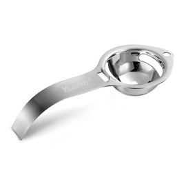Separador de huevos de color blanco yema de huevo separador de huevos de grado alimenticio, tamiz de huevos de acero inoxidable, herramienta de cocina/panadero, extractor de huevos