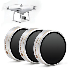 LENSKINS 3 Pack ND4/ND8/ND16 Filter Kits for DJI Phantom 4 Pro/Advanced, Japanese AGC Optics,Weather-sealed,Ultra Slim, Multi-Resistant Coated Neutral Density with Storage Case& Lens Cloth