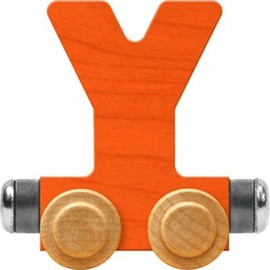 Maple Landmark NameTrains Bright Letter Car Y - Made in USA (Orange)