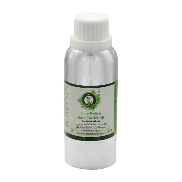 R V Essential Pure Radish Seed Carrier Oil - Raphanus Sativus (100% Pure and Natural Cold-Pressed) Pure Radish Seed Carrier Oil
