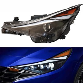 WOHAIPA Halogen & LED Headlight Front Headlamps Assembly For 2021 2022 Hyundai Elantra, Headlamp Replace Number 92101AB000 92102Ab000 (Left Driver Side)
