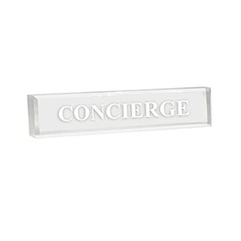 Concierge 2" x 8" Frosted Acrylic - Office Desk Accessories Décor