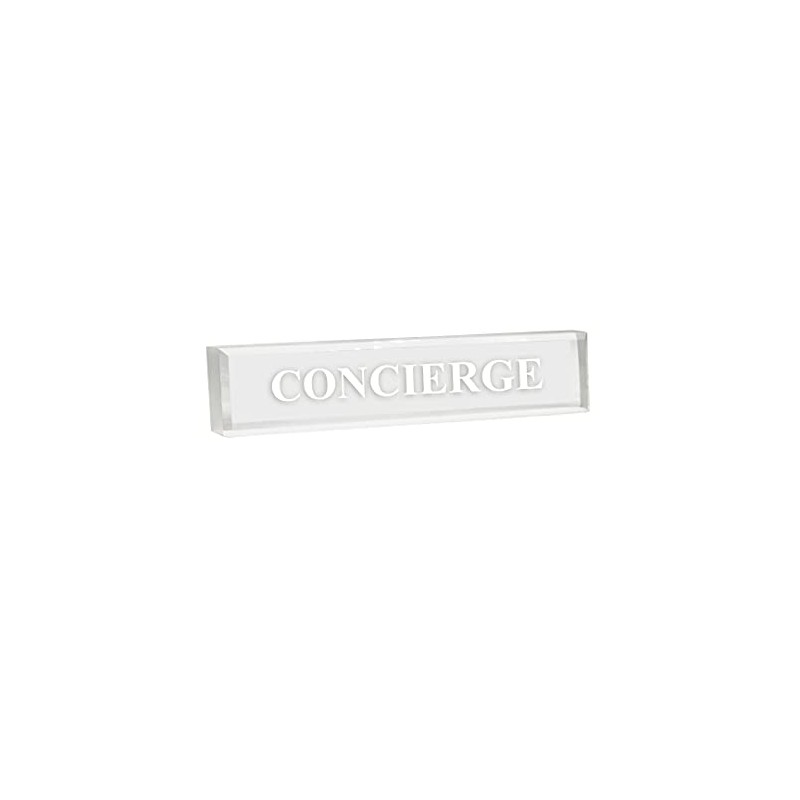 Concierge 2" x 8" Frosted Acrylic - Office Desk Accessories