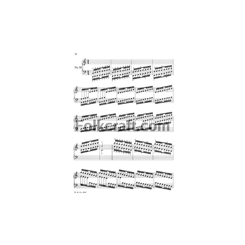 Willis Música Hanon Nivel de estudios libro Dos mid-intermediate Piano