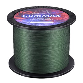 GumMAX - Línea de pesca trenzada 8X Stealth 1093 yardas/120 libras, resistente a la abrasión, superline, cero estiramiento, diámetro más pequeño, confunde y captura peces grandes mejor en agua salada