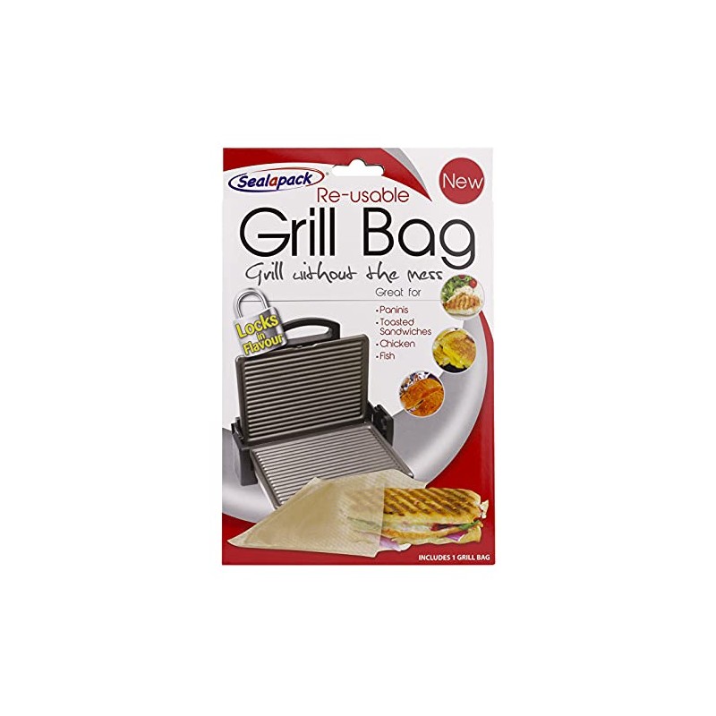 SEALAPACK SAP025 Flavour Lock Grill Bags, Plastic,Silver