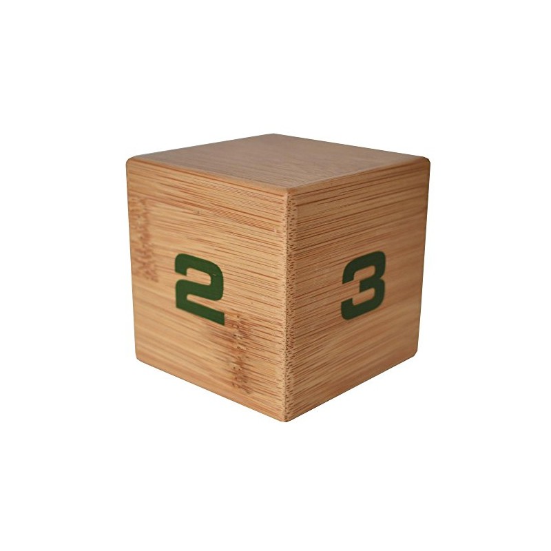 Miracle TimeCube - Natural Bamboo Wood, 1-4 Minute Timer for