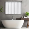 UFRIDAY White Bathroom Window Curtain with Hooks, Narrow Short Fabric