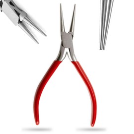 AAProTools Long Jewelers Round Nose Stainless Steel Pliers for Jewelry Making