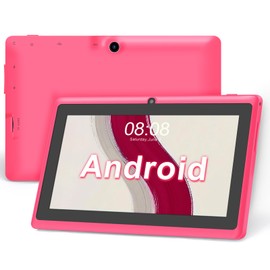Haehne Tablet 7 Inch Android Tablet Dual Cameras Wi-Fi Bluetooth Pink