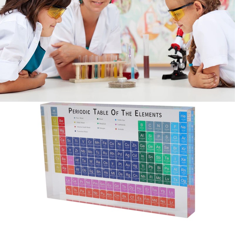 Educational Periodic Table Decoration Safe Odorless Modern Acrylic Periodic Table