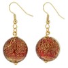 GlassOfVenice Murano Glass Ca D'Oro Earrings - Ruby Red