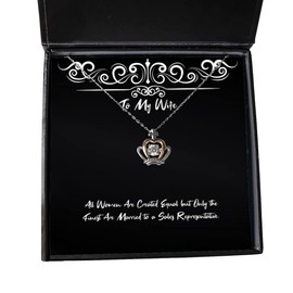 Todas las mujeres son creadas iguales pero solo las mejores son. Collar con colgante de corona, regalo de esposa de marido, joyería barata para...    