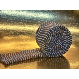 Premium Ham Stocking Ham Net, Calibre 22, Brown/White, 3 Metres, Smoking Net, Heat Resistant up to 100 °C, for Ham, Pork, Beef, Poultry