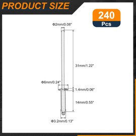 sourcing map 240Pcs 1/8"x1/2" Aluminum Dome-Head Blind Rivets, Open-End Type Blind Rivets for DIY, Sheet Metal, Automotive Repairs, Furniture, Boat, and Duct Work (Silver)