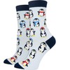 Calcetines de animales cómodos para mujer, Pingüino, 4-10