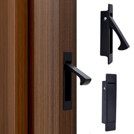 Dontay Pocket Door Handles Edge Pull,Professional Stainless Steel 304, Flush Mount Door Pull for Pocket Sliding Door (Matte Black, 1)