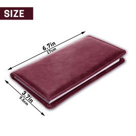 Aurya Leather Checkbook Covers for Personal Checkbook, Checkbook Holder with Free Vinyl Divider, Checkbook Cover for Duplicate Checks for Men and Women