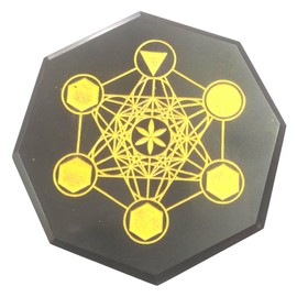 crystalmiracle Agate 3 inches Hexagon Shape Reiki Charging Plate Healing Wellness Feng Shui Gift Home Office Handcrafted