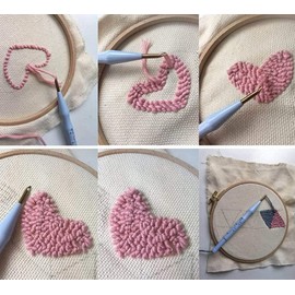 Kit de Aguja de Punzón, Herramienta de Manejo de Costura de Costura de Bordado de Bordado de Punta Con Estuche de Almacenamiento PortáTil Para Principiante Y Iniciador