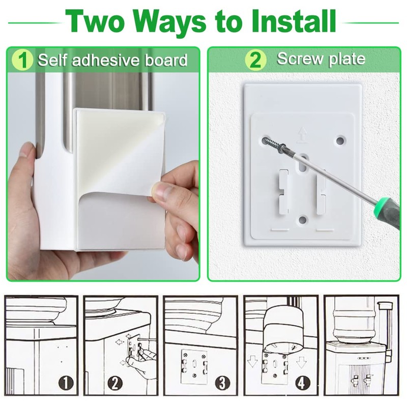 Cup Dispenser Wall Mounted Bathroom Cup Holder, 3oz-5oz Disposable Paper