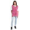 Ladies Polka Dot Design With Piping Tabard Apron Overalls Front