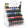 CELSOL 2 Pack 5-Tier Acrylic Paint Organizer, Clear Snap-On Storage