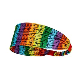 LINGXINXIN Rainbow Headband for Women Non Slip Elastic Sweat Hairbands Fashion Sports Hair Bands Soft Cloth Fabric Stretchy Headband for Running Workout Yoga (element, Uniform)